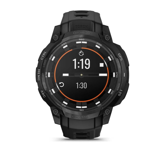 Garmin Смарт-годинник Garmin Instinct Crossover AMOLED Tactical Black with Black Silicone (010-03398-42)