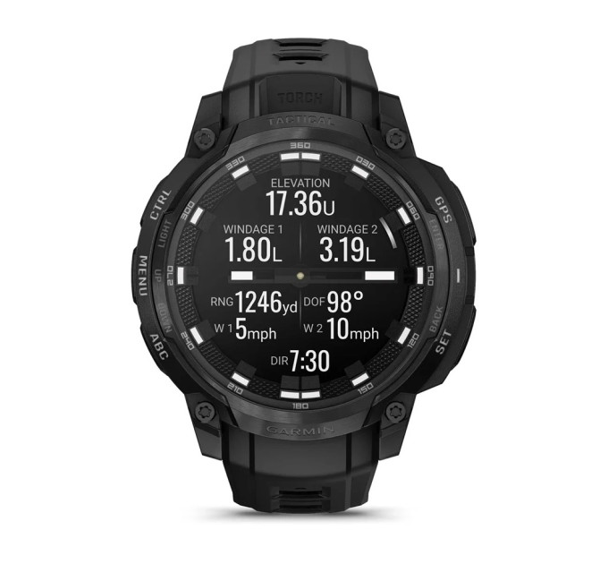 Garmin Смарт-годинник Garmin Instinct Crossover AMOLED Tactical Black with Black Silicone (010-03398-42)