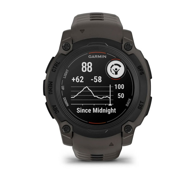Garmin Смарт-годинник Garmin Instinct Crossover AMOLED Tactical Black with Black Silicone (010-03398-42)