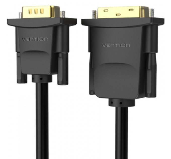 Vention Кабель мультимедійний DVI M to VGA M 1.5m 24+1pin black Vention (EABBG)