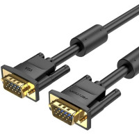 Кабель мультимедійний VGA M to VGA M 1.0m ferrite black Vention (DAEBF) Кабель мультимедійний VGA M to VGA M 1.0m ferrite black Vention (DAEBF)