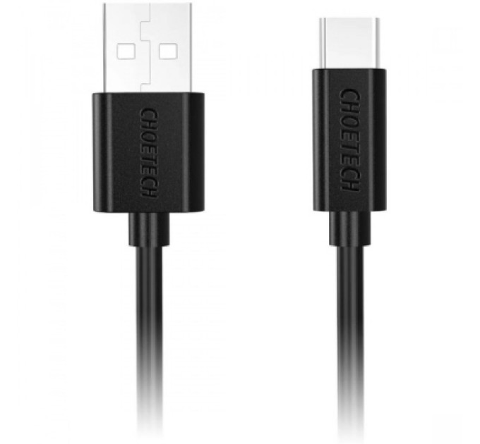 Choetech Дата кабель USB 2.0 AM to USB-C 3.0m 18W PVC black Choetech (AC0004-BK)