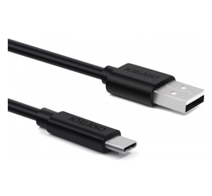 Choetech Дата кабель USB 2.0 AM to USB-C 3.0m 18W PVC black Choetech (AC0004-BK)