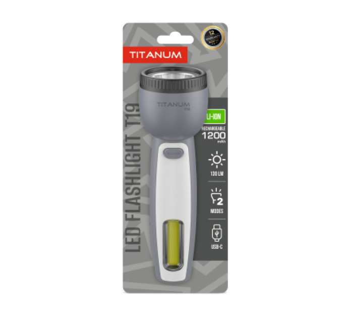 TITANUM Ліхтар TITANUM 130Lm Gray (TLF-T19)