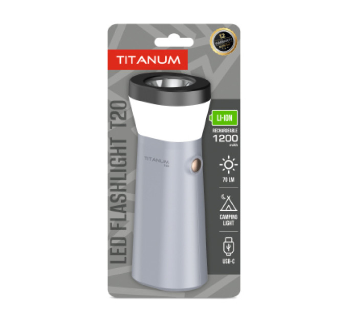 TITANUM Ліхтар TITANUM 70Lm Gray (TLF-T20)