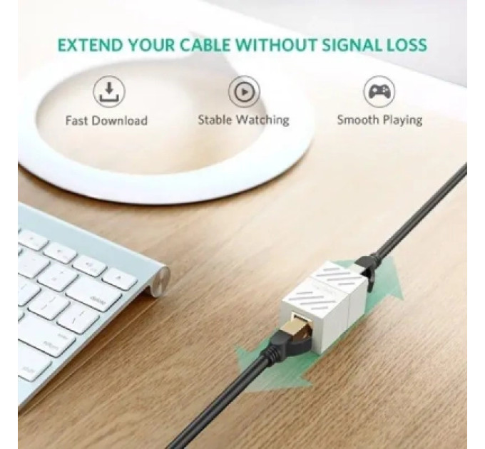 Ugreen Зрощувач RJ45 8P8C White Ugreen (U_20311)