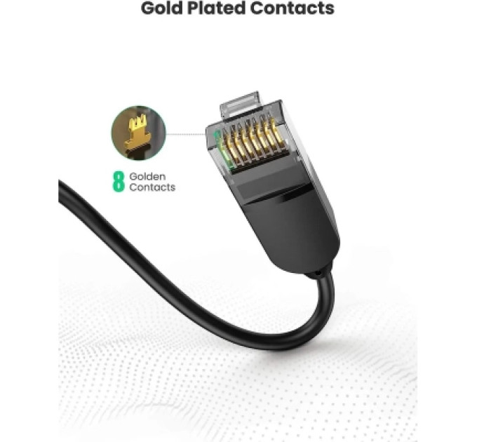 Ugreen Патч-корд 2м, UTP cat 6 RJ-45 COPPER black Ugreen (U_70334)