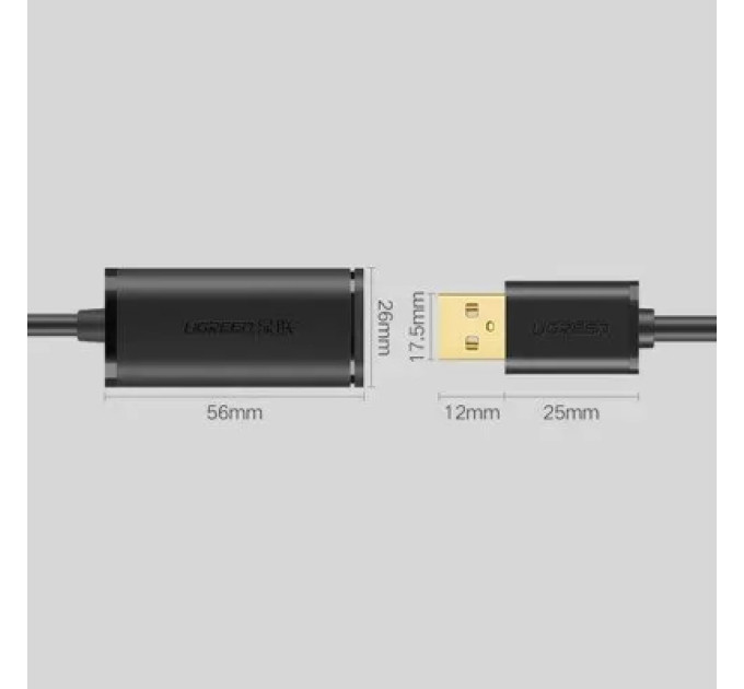 Ugreen Дата кабель USB 2.0 AM to AF 10.0m Active black Ugreen (10321)