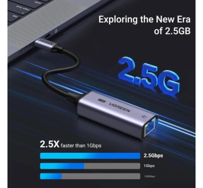 Ugreen Перехідник USB-C to RJ45 Ethernet 2500Mbps Ugreen (25052)