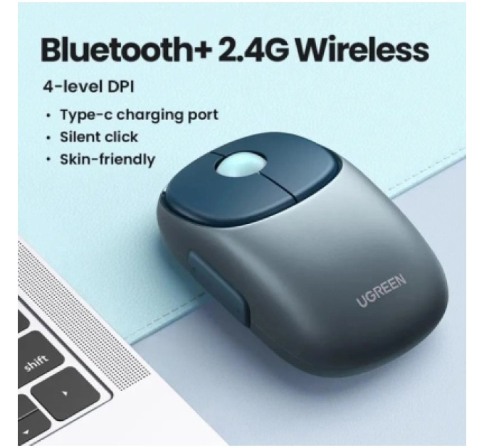Ugreen Мишка Ugreen MU102 Wireless/Bluetooth Black (90538)