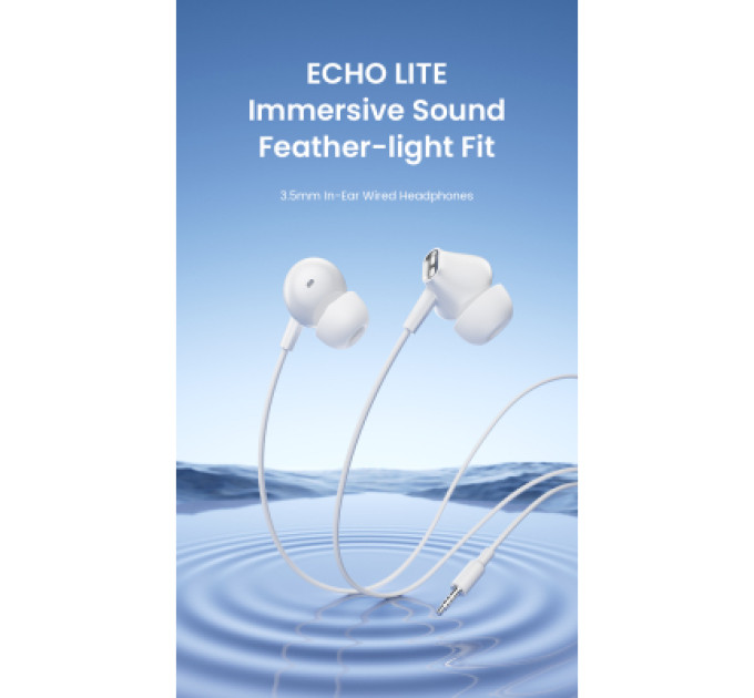 Vention Навушники Vention Echo Lite 3.5mm In-Ear Wired White (GBAWAV)