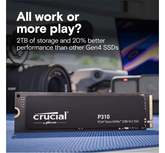 Crucial Твердотільний запам’ятовувальний пристрій накопичувач (SSD) G4 M.2 NVME 1TB TRAY P310 CT1000P310SSD8-T CRUCIAL