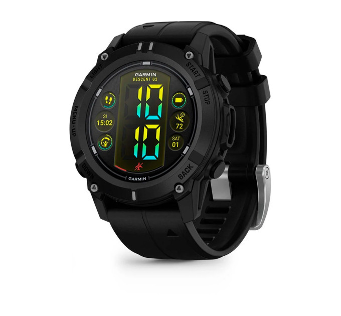 Garmin Смарт-годинник Garmin Descent G2 Black with Black Silicone (010-02986-13)