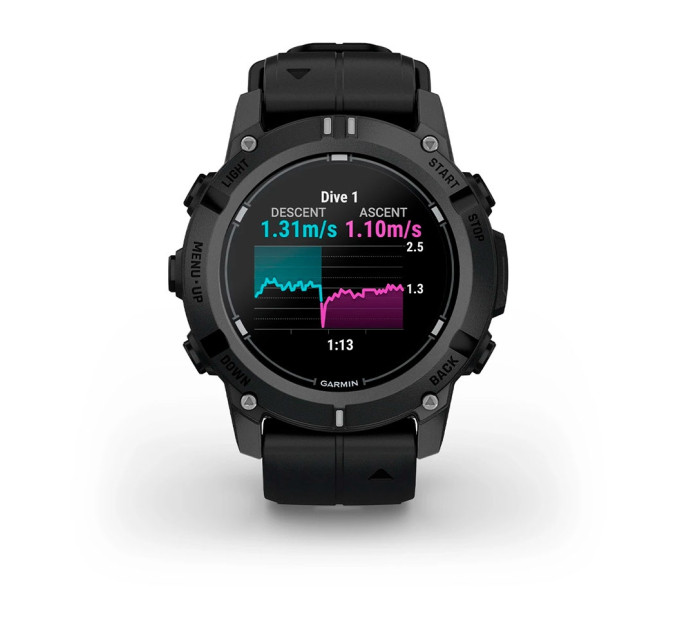 Garmin Смарт-годинник Garmin Descent G2 Black with Black Silicone (010-02986-13)