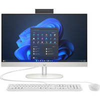 Комп'ютер персональний моноблок HP 240-G10 23.8" FHD IPS AG, Intel U7-155U, 16GB, F512GB, UMA, WiFi, кл+м, 2р, DOS, білий