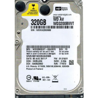 Накопичувач HDD 2.5" SATA  320GB WD 5400rpm 8MB (WD3200BVVT) Refurbished