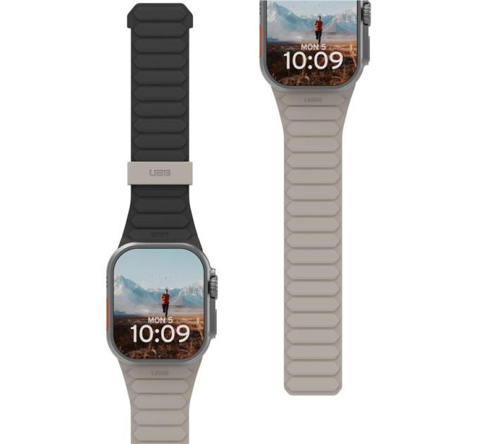 UAG Ремінець до смарт-годинника UAG для Apple Watch Ultra 2/Ultra-49-45-44-42mm, Pathfinder, Black/Titanium (194161114036)