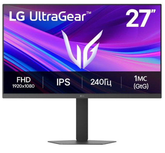 LG monitors Монітор LG 27" 27G440A-B 2xHDMI, DP, Audio, IPS, 240Hz, 1ms, sRGB 99%, G-SYNC, FreeSync, Pivot, HDR10