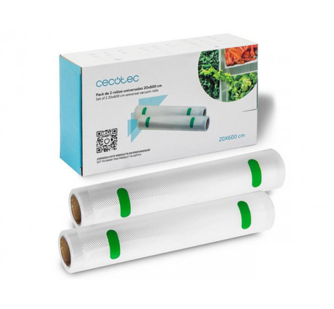 Cecotec Плівка для вакуумного пакувальника Cecotec 20х600 см, 2 рулона CCTC-04071 (8435484040716)