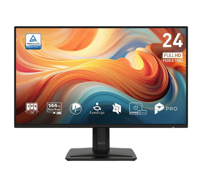 MSI monitors Монітор MSI 23.8" PRO MP242-E14A D-Sub, HDMI, DP, MM, IPS, 144Hz, 1ms, sRGB 121%, AdaptiveSync