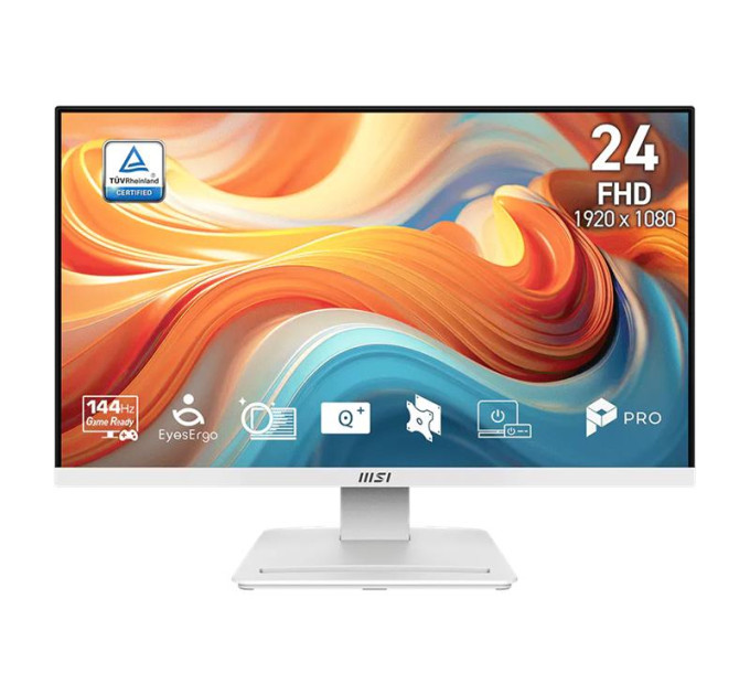MSI monitors Монітор MSI 23.8" PRO MP241W-E14V HDMI, DP, VA, 144Hz, 1ms, sRGB 98%, FreeSync, білий