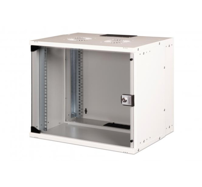 DIGITUS SCS Шафа DIGITUS 19", 9U, SOHO PRO, скляні двері, 540x400 мм, 60кг максимально, сіра