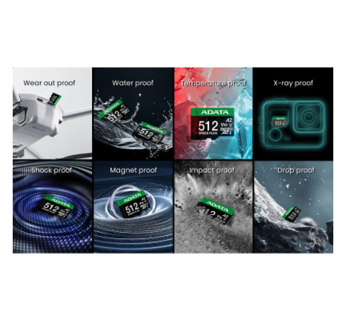 ADATA Карта пам'яті ADATA 128GB microSD class 10 UHS-I U3 V30 A2 Speed Plus (UD128GUI3V30A2SP-RA1)