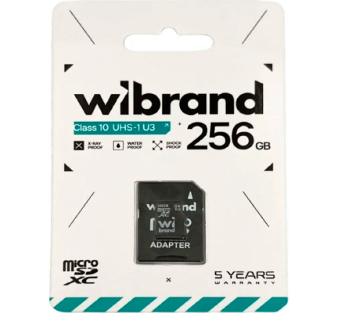 Wibrand Карта пам'яті Wibrand 256GB microSD class 10 UHS-I U3 (WICDHU3/256GB-A)