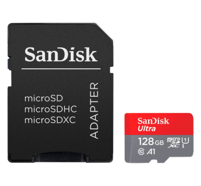SanDisk Карта пам'яті SanDisk 128GB microSD class 10 UHS-I A1 Ultra (SDSQUAB-128G-GN6IA)