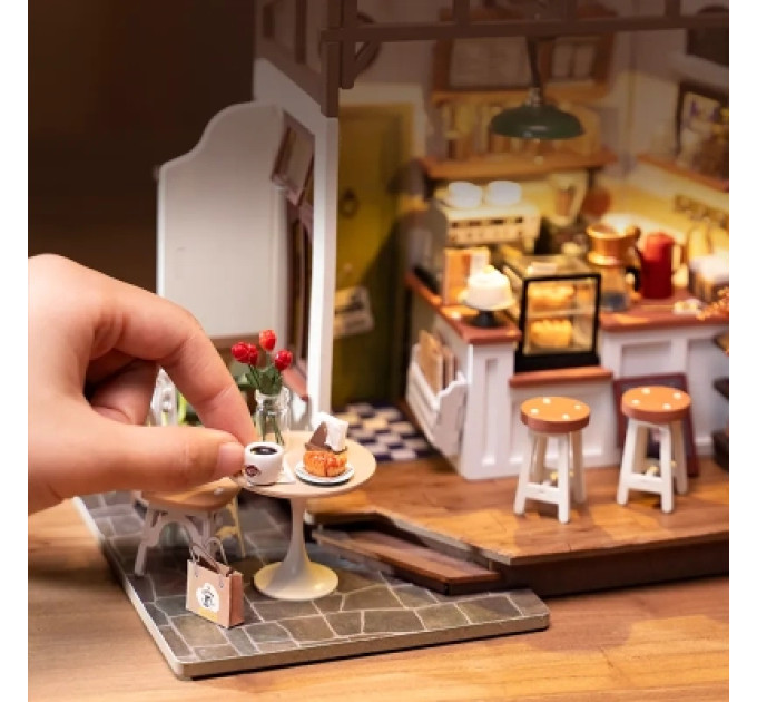 Robotime Конструктор Robotime Rolife дерев'яний 3D Кафе Slow Life (DG162)