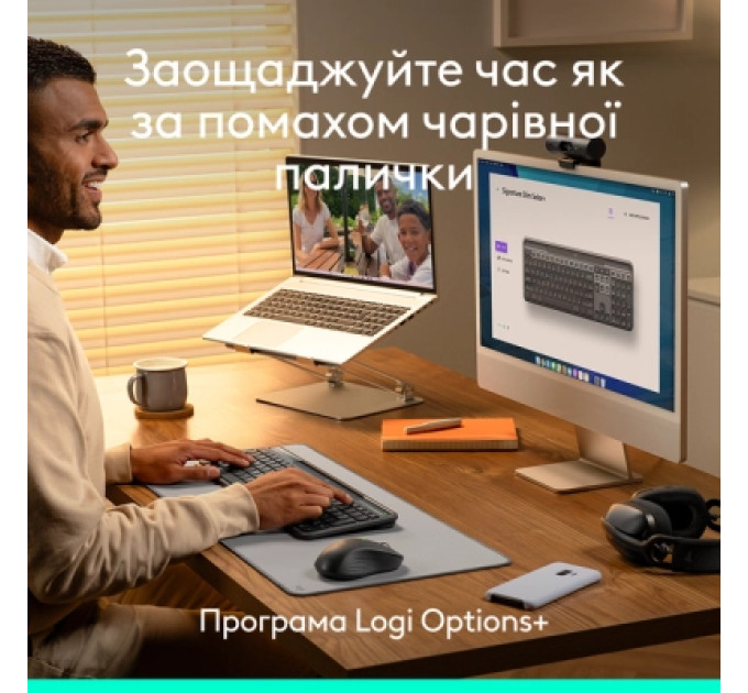 Logitech Клавіатура Logitech Slim Solar+ Bluetooth Graphite (920-013764)
