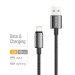 ColorWay Кабель ColorWay USB - Lightning (M/M), zinc alloy braided, 3А, 1 м, Black (CW-CBUL098-BK)