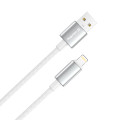 ColorWay Кабель ColorWay USB - Lightning (M/M), zinc alloy braided, 3А, 1 м, White (CW-CBUL098-WT)