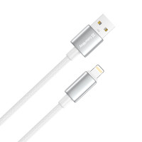 Кабель ColorWay USB - Lightning (M/M), zinc alloy braided, 3А, 1 м, White (CW-CBUL098-WT)