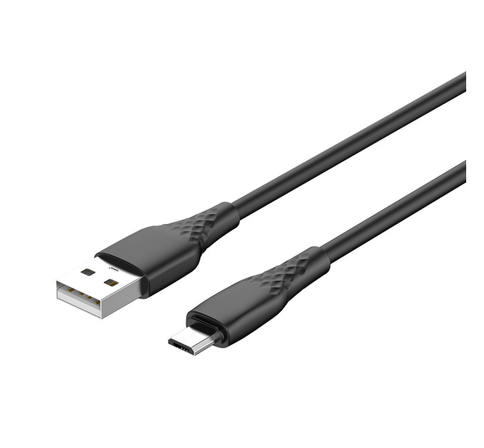 ColorWay Кабель ColorWay USB - micro USB (M/M), textured PVC, 3А, 1 м, Black (CW-CBUM094-BK)