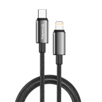 Кабель ColorWay USB Type-C - Lightning (M/M), zinc alloy braided, 3А, 2 м, Black (CW-CBPDCL099-BK)