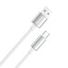 ColorWay Кабель ColorWay USB - USB Type-C (M/M), zinc alloy braided, 3А, 1 м, White (CW-CBUC098-WT)