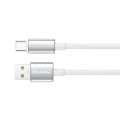 ColorWay Кабель ColorWay USB - USB Type-C (M/M), zinc alloy braided, 3А, 1 м, White (CW-CBUC098-WT)