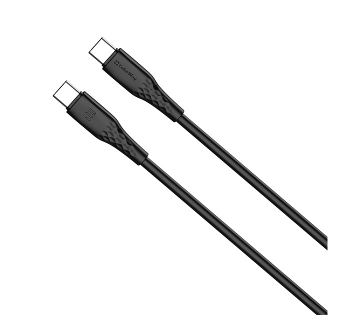 ColorWay Кабель ColorWay USB Type-C - USB Type-C (M/M), textured PVC, 3А, 2 м, Black (CW-CBPDCC095-BK)