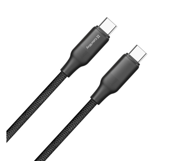 ColorWay Кабель ColorWay USB Type-C - USB Type-C (M/M), TPE embossed, 3А, 2 м, Black (CW-CBPDCC102-BK)