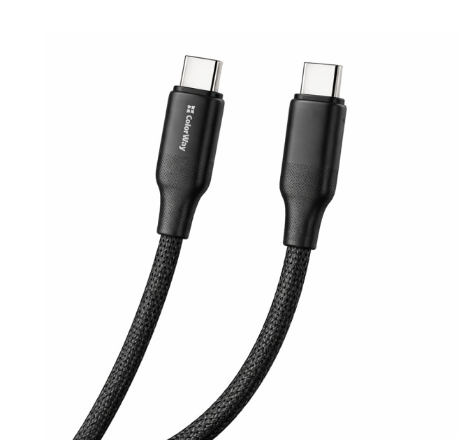 ColorWay Кабель ColorWay USB Type-C - USB Type-C (M/M), TPE embossed, 3А, 2 м, Black (CW-CBPDCC102-BK)