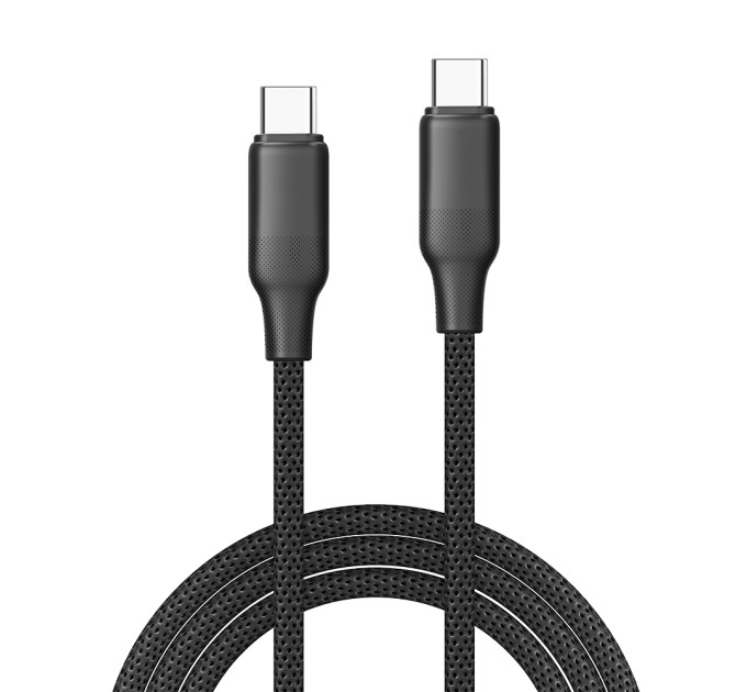 ColorWay Кабель ColorWay USB Type-C - USB Type-C (M/M), TPE embossed, 3А, 2 м, Black (CW-CBPDCC102-BK)