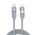 ColorWay Кабель ColorWay USB Type-C - USB Type-C (M/M), warm light, 3А, 1 м, Grey (CW-CBPDCC092-GR)