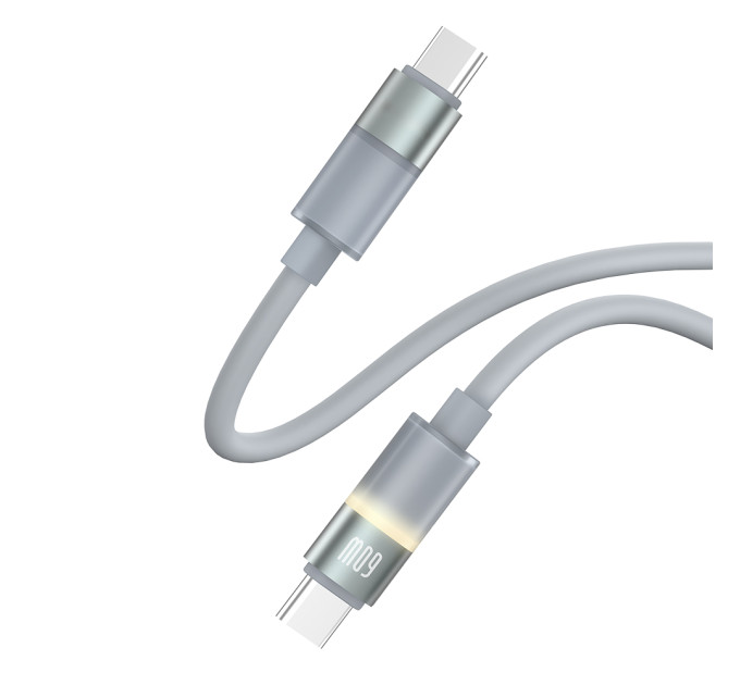 ColorWay Кабель ColorWay USB Type-C - USB Type-C (M/M), warm light, 3А, 1 м, Grey (CW-CBPDCC092-GR)