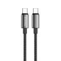 ColorWay Кабель ColorWay USB Type-C - USB Type-C (M/M), zinc alloy braided, 5А, 1 м, Black (CW-CBPDCC098-BK)