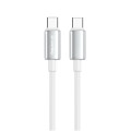 ColorWay Кабель ColorWay USB Type-C - USB Type-C (M/M), zinc alloy braided, 5А, 1 м, White (CW-CBPDCC098-WT)