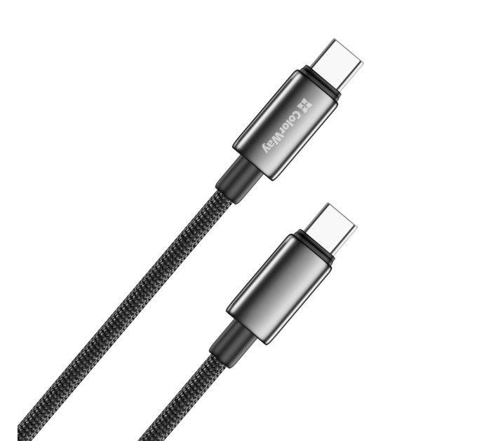 ColorWay Кабель ColorWay USB Type-C - USB Type-C (M/M), zinc alloy braided, 5А, 2 м, Black (CW-CBPDCC099-BK)
