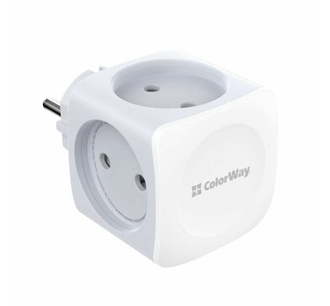 ColorWay Розгалужувач ColorWay CW-CHE4W 4 розетки White