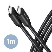 Кабель AXAGON BUCM3-CM10AB USB-C-USB-C 3.2 Gen 1, 1m, PD 60W, 3A, чорний