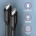 AXAGON Кабель AXAGON BUCM3-CM10AB USB-C-USB-C 3.2 Gen 1, 1m, PD 60W, 3A, чорний